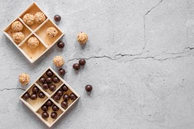 Flat Lay Composition of Chocolate Candies – Free Download