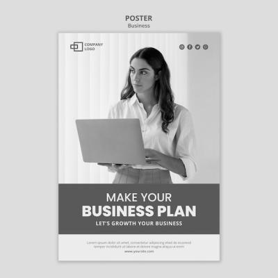 Professional Business Poster Template for Free Download