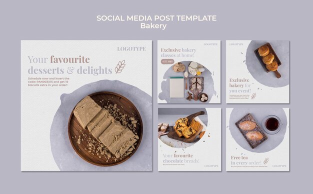 Bakery Ad Social Media Post Template – Free Download