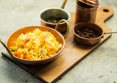 Cutting Board with Rice for Dinner – Free Stock Photo for Download