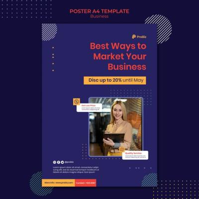 Professional Business Solutions Vertical Poster – Free Download