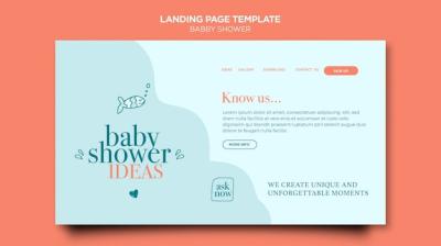 Baby Shower Celebration Landing Page Template – Free Download