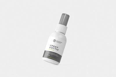 Realistic PSD Spray Bottle Mockup – Free Download