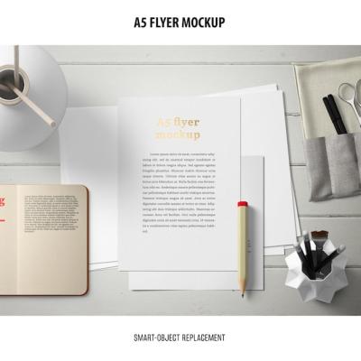 Desktop Flyer Mockup – Free Download