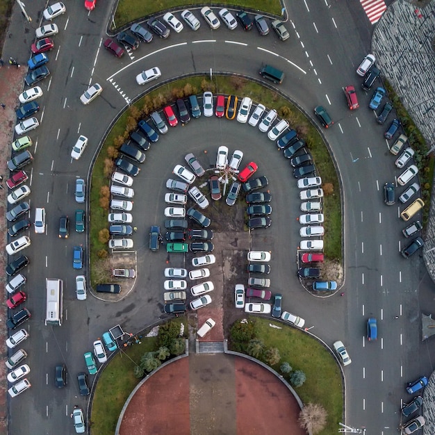 Birdseye View of Kiev Street Filled with Parked Cars – Free Stock Photo, Download for Free