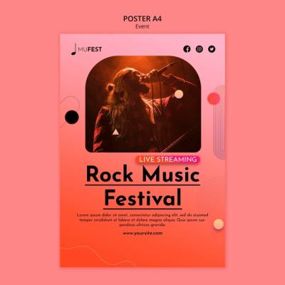 Music Event Poster Template – Free Download