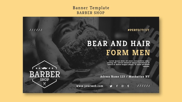 Barber Shop Banner Template – Free Download, Free Stock Photo