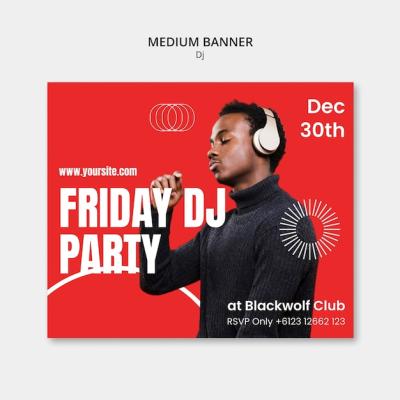 DJ Entertaining Party Template – Free Download, Free Stock Photo