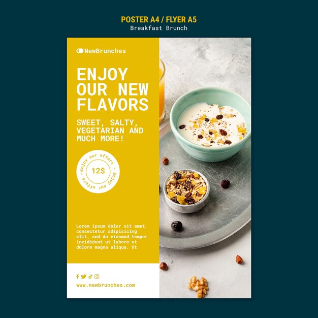 Breakfast Brunch Poster Template – Free Download