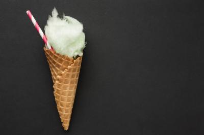 Ice Cream Cone on Black Table – Free Download