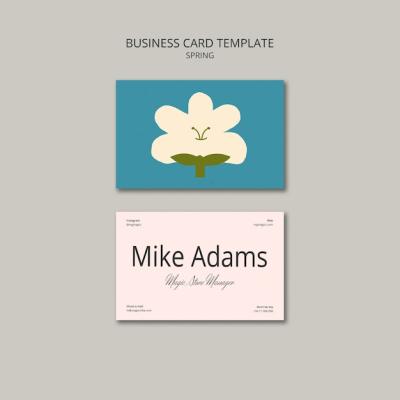 Spring Concept Business Card Template – Free Stock Photo Download