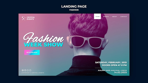 Fashion Landing Page PSD Template for Free Download