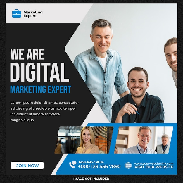 Digital Marketing Agency and Corporate Social Media Post Template – Free Download