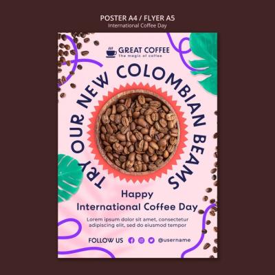 International Coffee Day Poster Template – Download Free Stock Photo