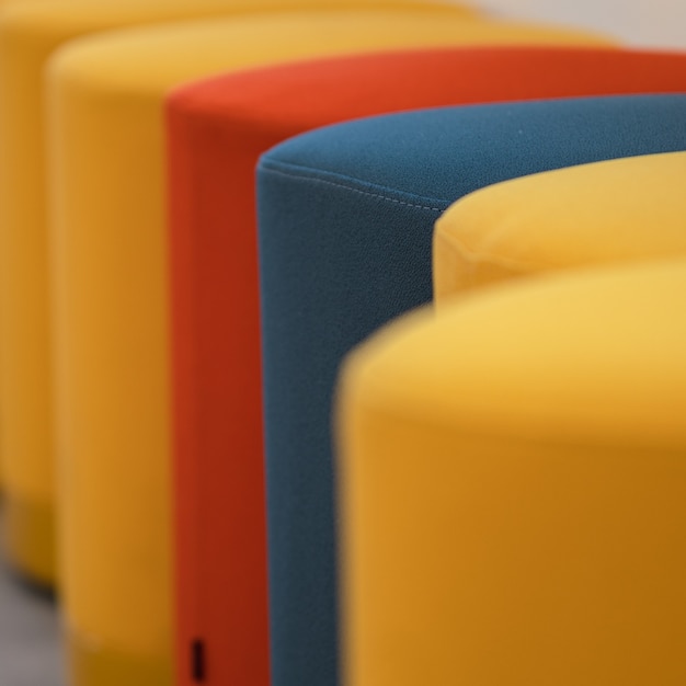 Colorful Yellow, Blue, and Red Chairs – Free Download