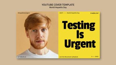 Flat Design World Hepatitis Day YouTube Cover Template – Free to Download