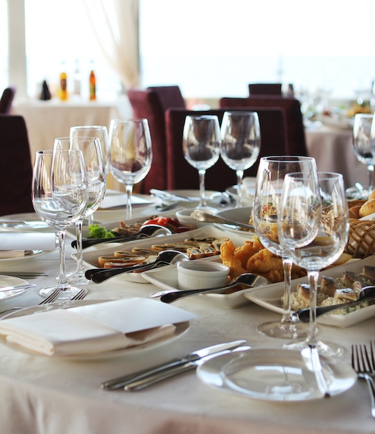 Banquet Table in Restaurant – Free Download Free Stock Photo