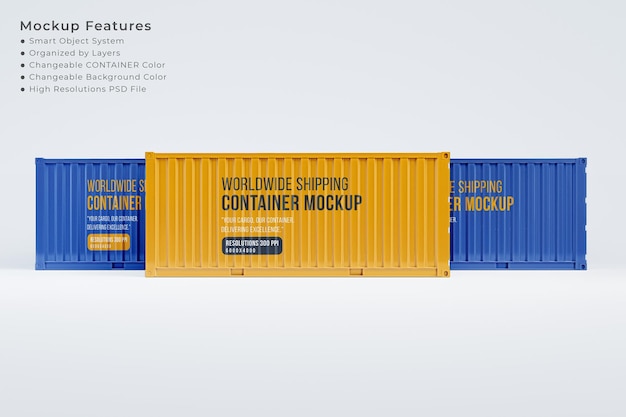 Shipping Container Mockup for Worldwide Delivery – Free Download