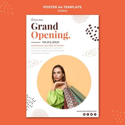 Eye-Catching Flyer Template for Your Fashion Shopping Store – Free Download