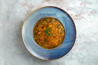 Hot Vegetable Soup in a Plate – Free Download