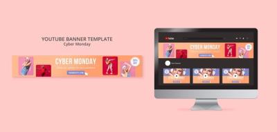 Cyber Monday Promotion YouTube Banner – Free Download