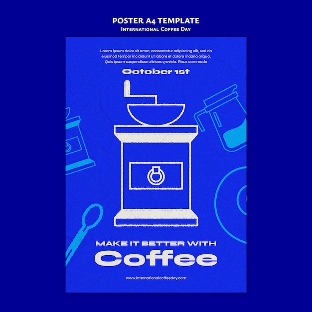 International Coffee Day Poster Template for Free Download