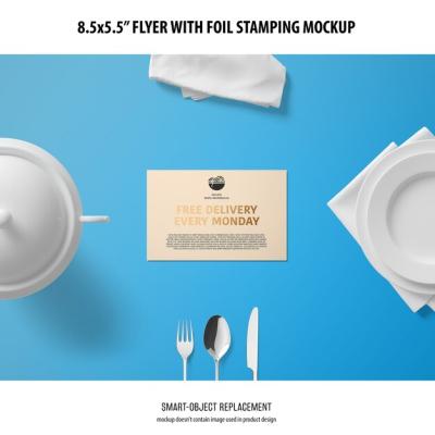 8.5×5.5 Flyer Mockup – Free Download, Download Free Stock Photo