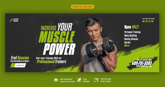 Gym and Fitness Web Banner Template – Free Download