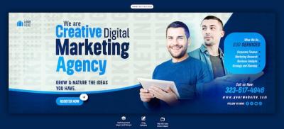 Corporate Facebook Cover Banner Template for Digital Marketing Agency – Free Download