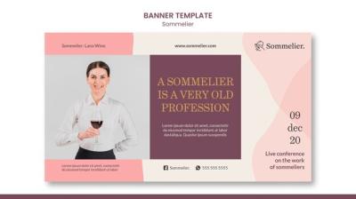 Sommelier Ad Banner Template – Free Download