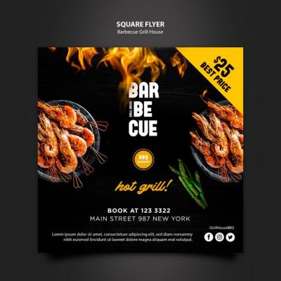 Barbeque Design Flyer Template – Free Download