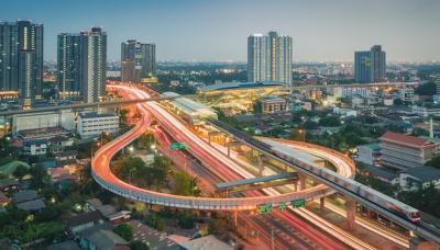 High Angle Shots of City Streets in Evening Light – Free Stock Photo for Download