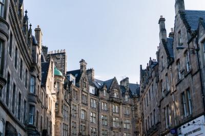 Low Angle View of Tall Buildings in Edinburgh, Scotland – Free Download