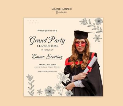 Graduation Template Mockup – Free Download for Stunning Designs