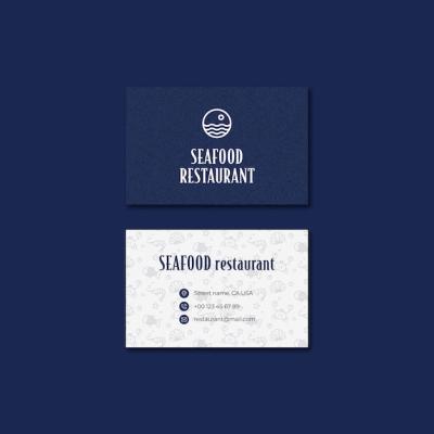 Flat Design Seafood Restaurant Template – Free Download