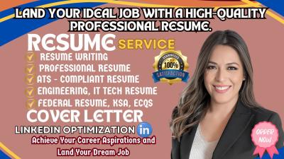 I Will Write Professional Resume, Engineering Resume Cover Letter, and LinkedIn CV