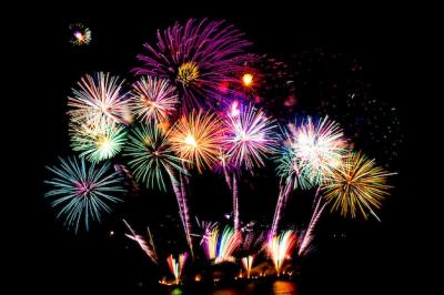 Stunning Fireworks Display Against a Black Sky – Free Download