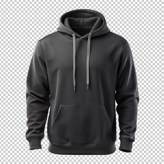 Black Hoodie Sweatshirt on Transparent Background – Free Download