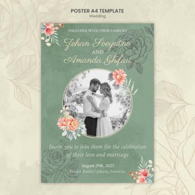 Hand Drawn Wedding Template – Free Download