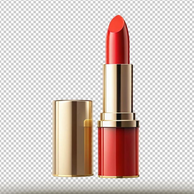 Red Lipstick Mockup Design on Transparent Background – Free to Download