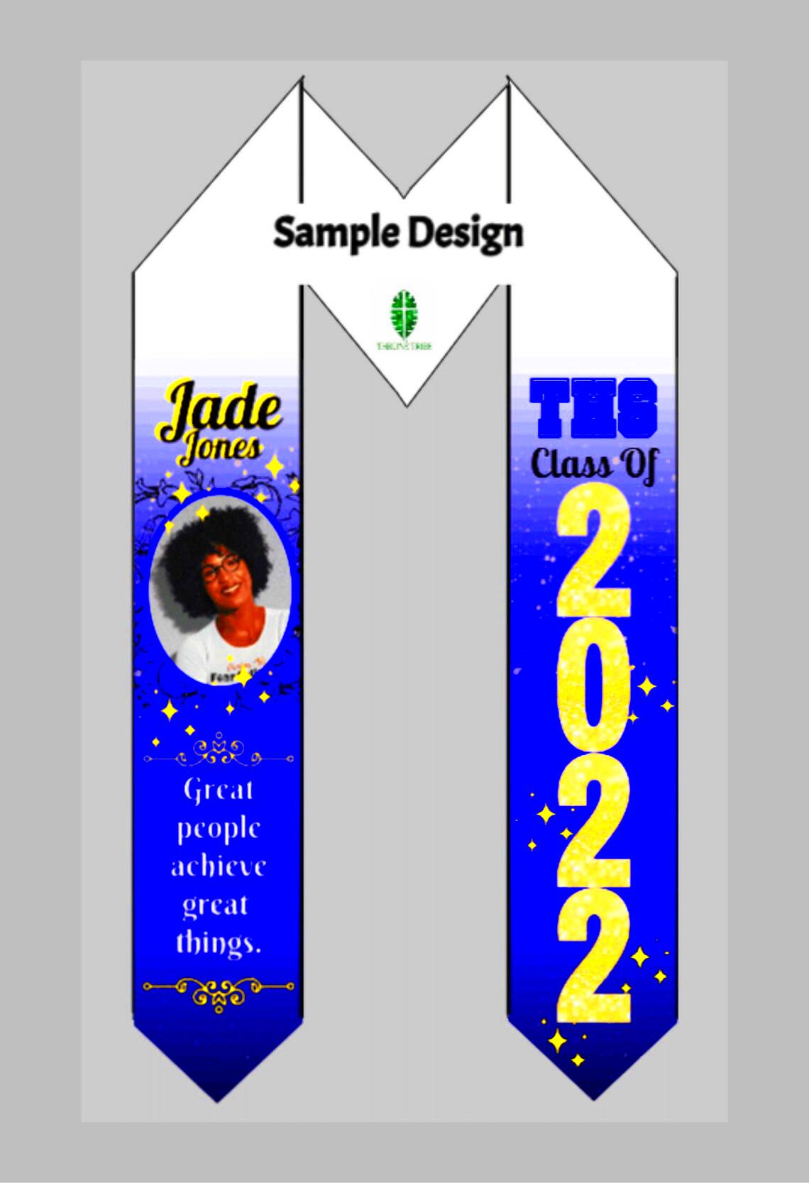 Graduation Stole Background Design Bundle Canva Editable Templates for 