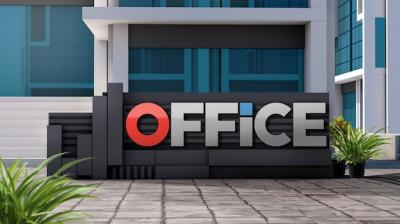 3D Logo Facade Sign Mockup in Front of Modern Building – Free Download