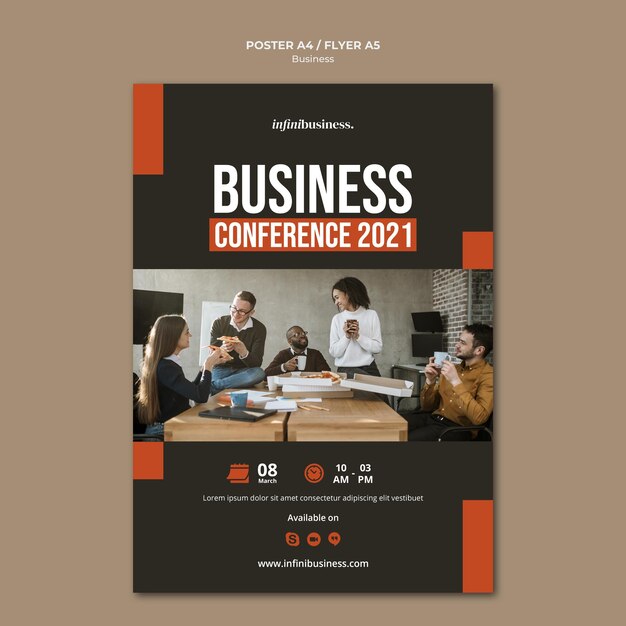 Professional Business Poster Template for Free Download