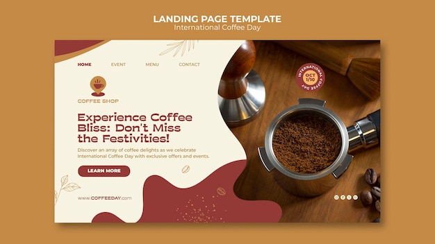 Celebrate International Coffee Day – Free Download PSD Template