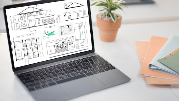 Blueprint Architect Construction Project Sketch Concept – Free to Download