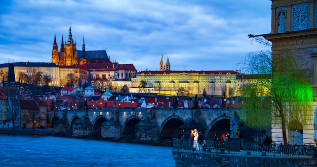 Stunning Blue Hour Views of Prague Evenings – Free Download