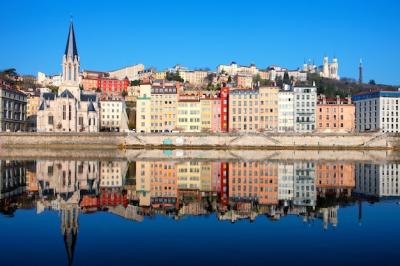 Stunning View of the Saone River in Lyon, France – Free Download