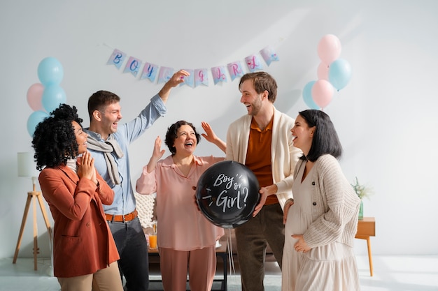 People Celebrating at Gender Reveal Party – Free Stock Photo, Download Free