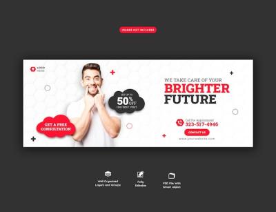 Dentist and Dental Care Facebook Cover Template – Free Download