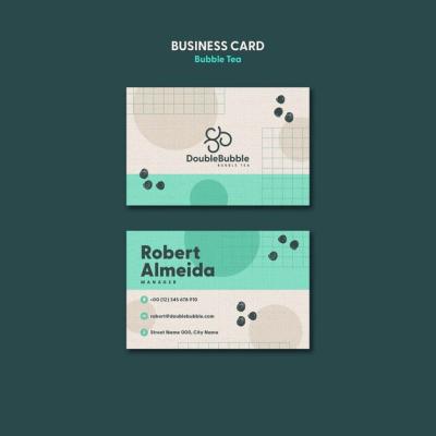 Delicious Bubble Tea Business Card Template – Free Download